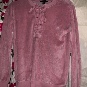 Velvet Pink Crew Neck Sweater
